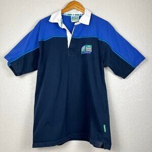 Vtg Rugby‎ Polo Mens Medium World Cup 2003 Official Collection Australia Blue